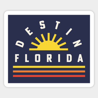 Destin Florida Beach Gulf of Mexico Retro Vintage Sunset Magnet